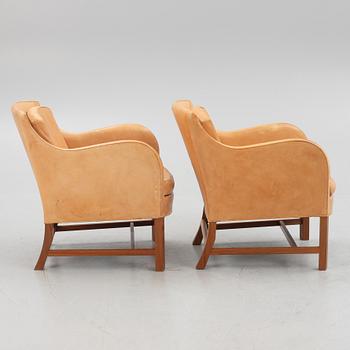 Kaare klint & Edvard Kindt-Larsen, a pair of "Mix 4396" armchairs, Rud Rasmussenm Denmark.