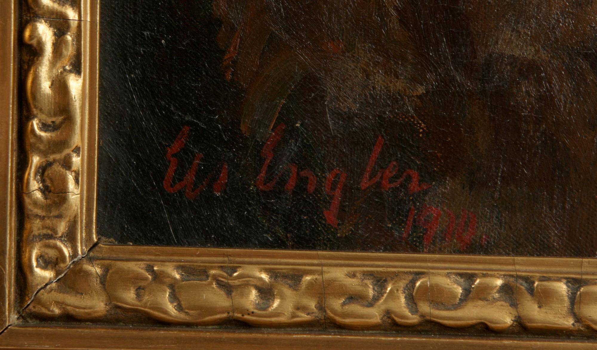 ELSE ENGLER, oljemålning, sign o dat- 1910.