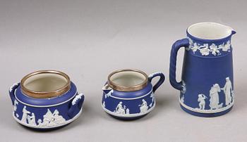 PARTI PORSLIN, 3 st, Wedgwood samt Adams, England.