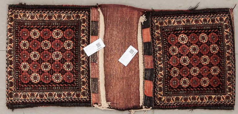 SADELVÄSKA, semiantik, Belutch möjligen, ca 118 x 52 cm.