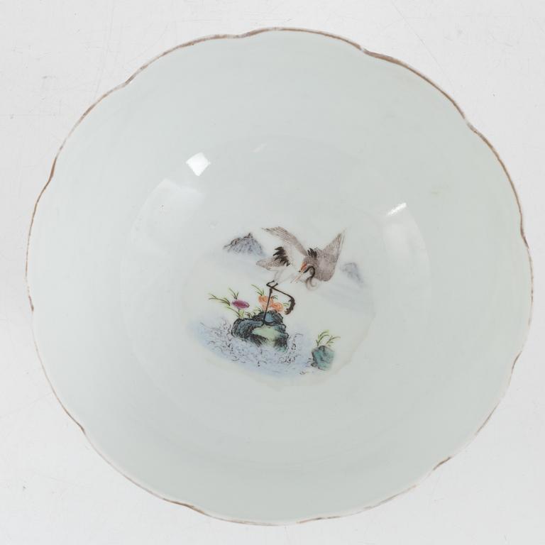 A Chinese famille rose porcelain bowl, 20th century.