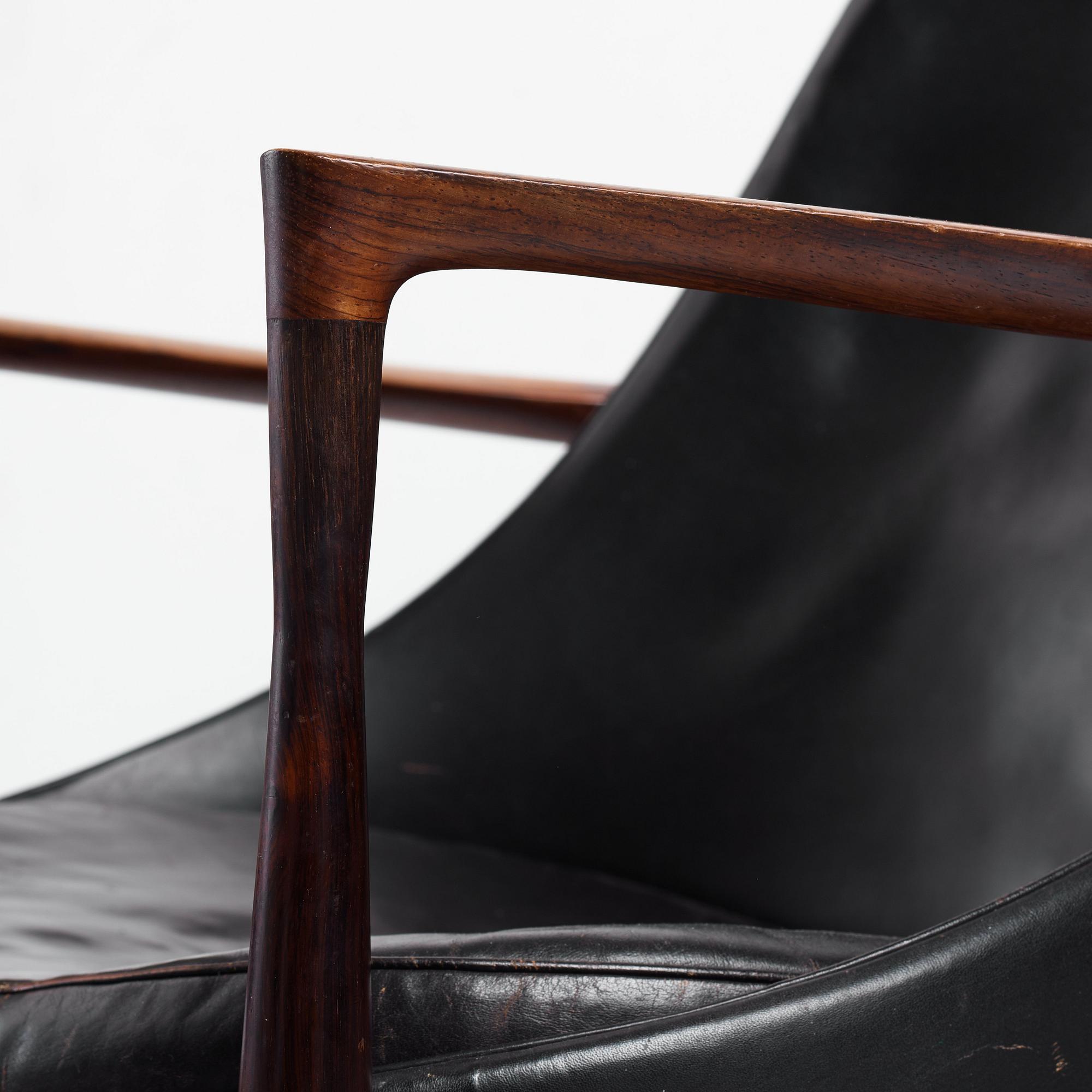 Ib Kofod-Larsen, a palisander "Elisabeth", easy chair, model "U 65", Christensen & Larsen, Copenhagen, Denmark, 1950-60's.