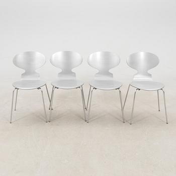 Arne Jacobsen, stolar 4 st, "Myran", Fritz Hansen, Danmark 1970-tal.