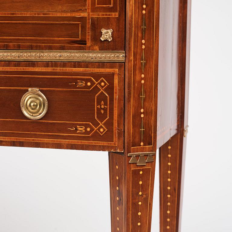 A Gustavian late 18th century secretaire by N P Stenström (master in Stockholm 1781).