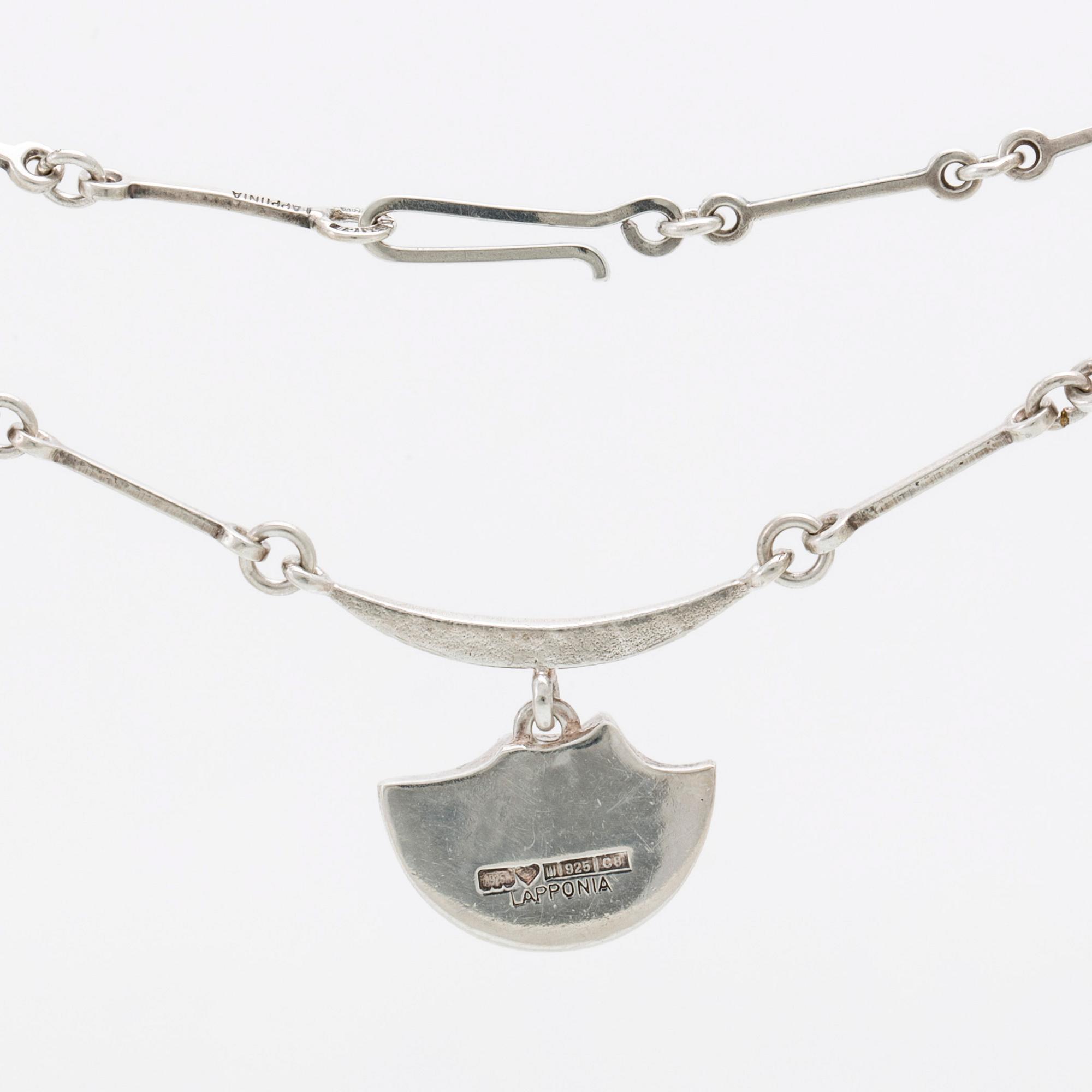 Lapponia collier och ring sterling silver, Finland.