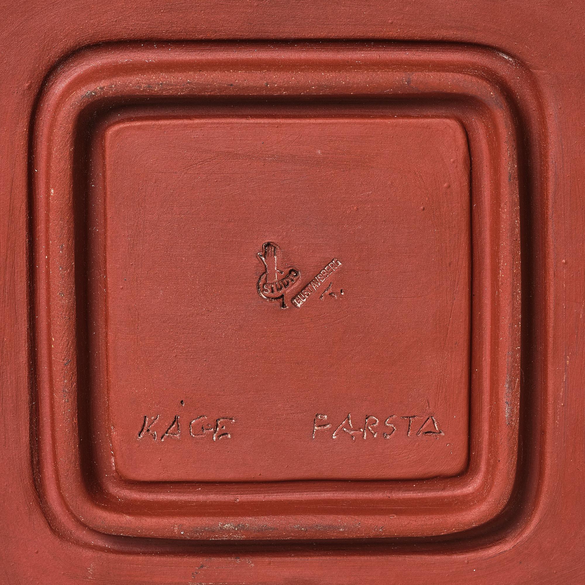 Wilhelm Kåge, a 'Farsta' stoneware dish, Gustavsberg studio, Sweden 1950.