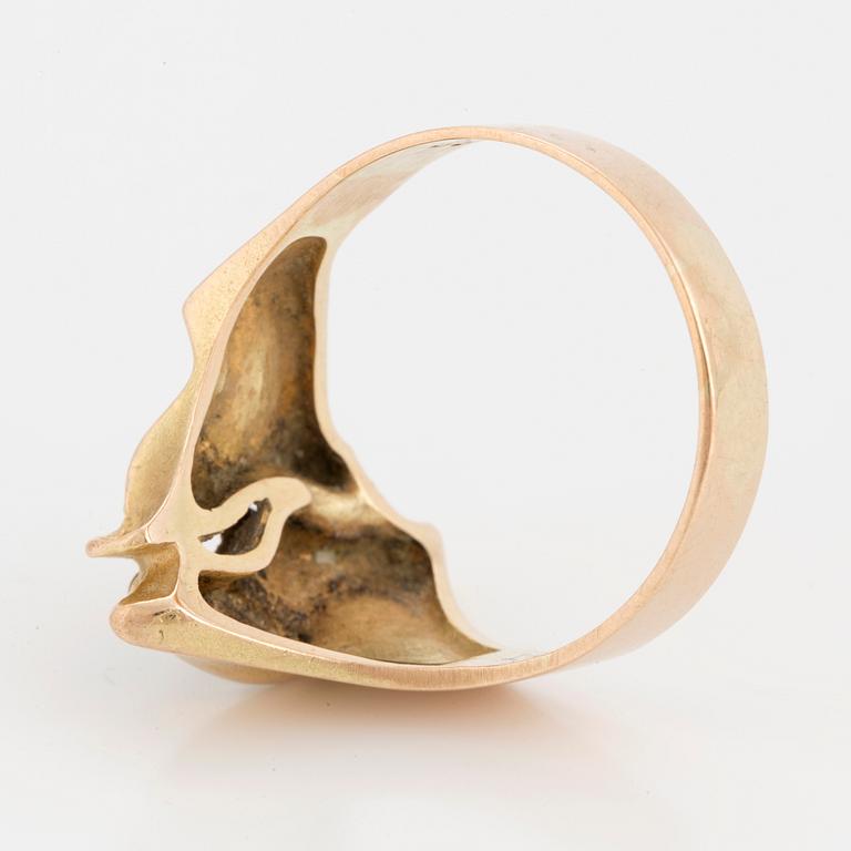 A Lapponia ring, 14K gold, design Björn Weckström, model 'Geisir'.