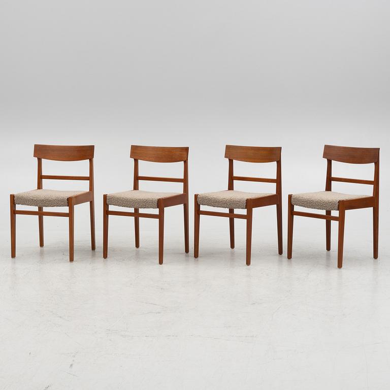 A set of four Scandinavian chairs, mid 20th Century.