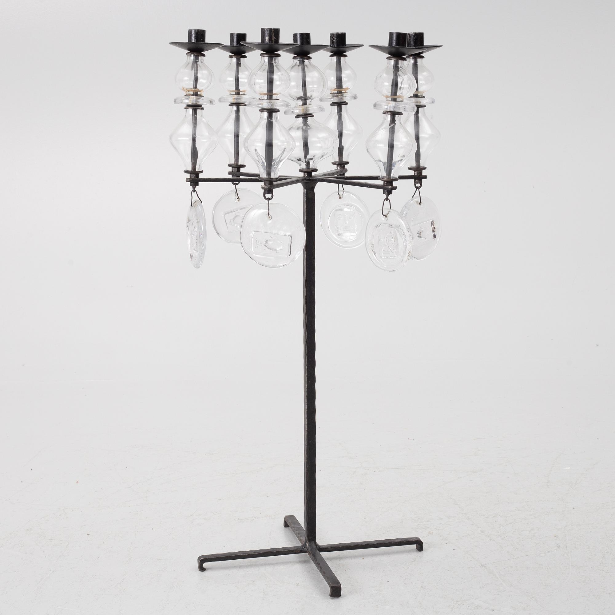 Erik Höglund, floor candle holder, Boda Smide.