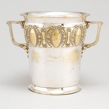 A 20th century silver plated champagne cooler.