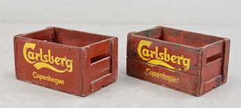 ÖLBACKAR, 2 st, Carlsberg, 1950-tal.