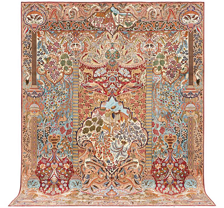 A Kazak carpet, c. 383 x 292 cm.