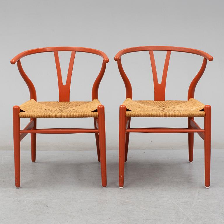 HANS J WEGNER, stolar, 5 stycken, "Y-stolen" Carl Hansen & Son, Danmark. 1900-talets andra hälft.