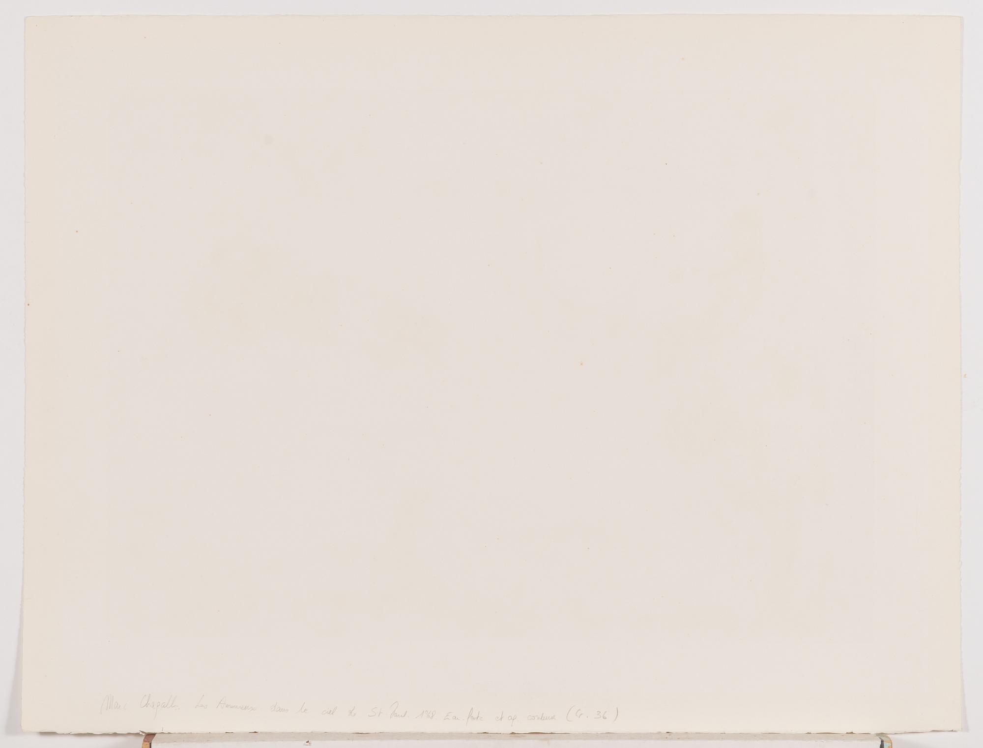 Marc Chagall, "Les Amoureux dans le ciel de Saint-Paul".