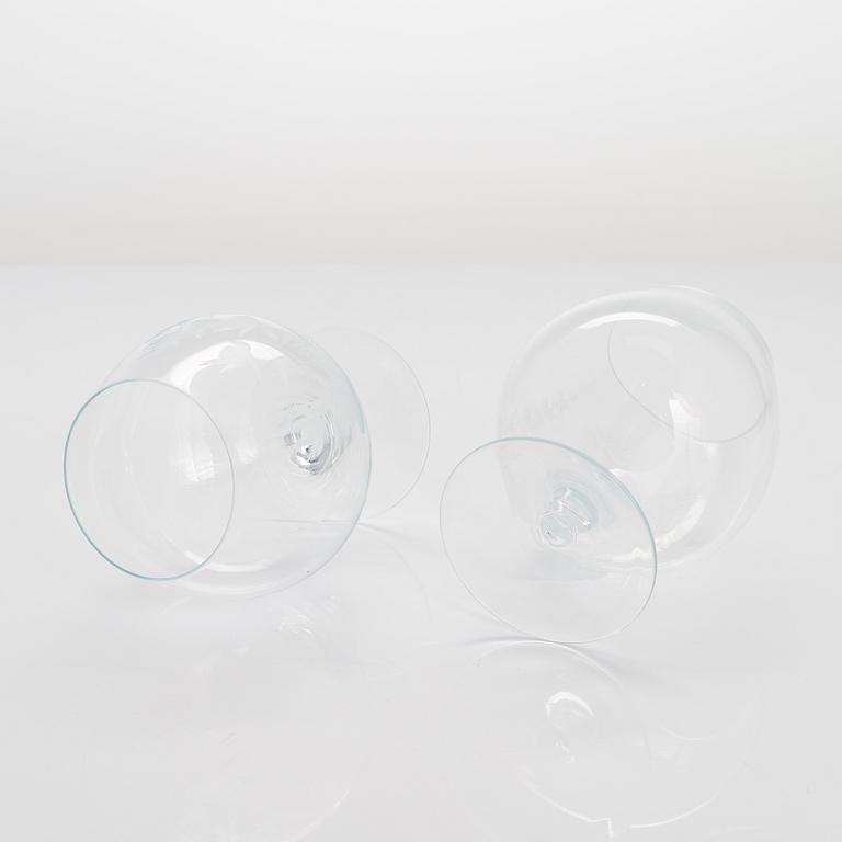 Drinking glasses, 21 pcs, with animal motifs, possibly Germany, late 20th century.