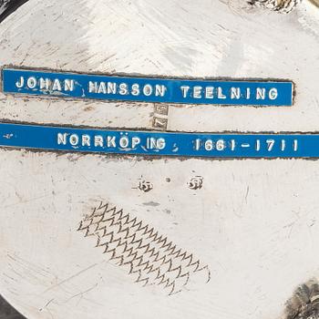 A Swedish late 17th century silver tankard, mark of Johan Hansson Teelning (Norrköping 1661-1711).