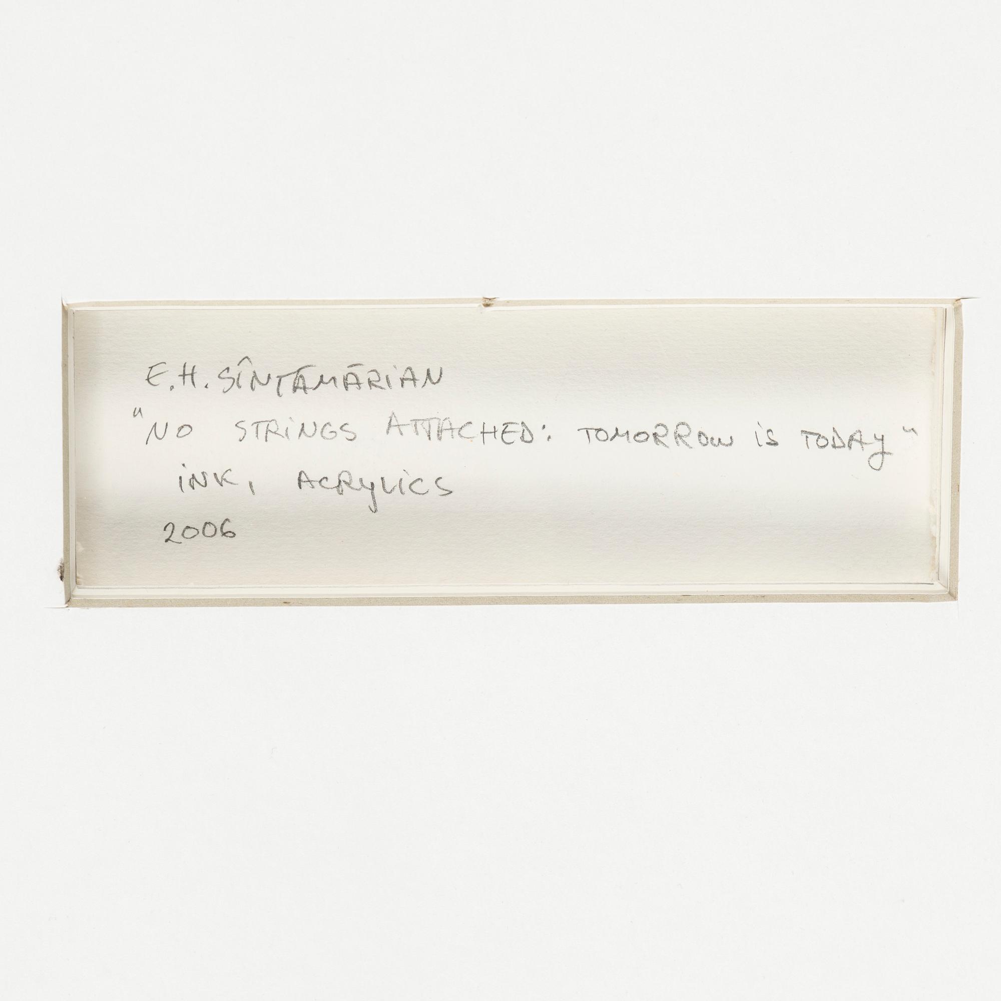 EMA HARRIS-SINTAMARIAN, akrylic and ink on paper, signed and dated 2006.