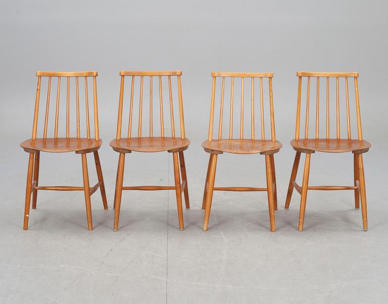 STOLAR, 4 st. "Tallåsenstolen", design Jan Hallberg, AB Tallåsen, 1960-tal.