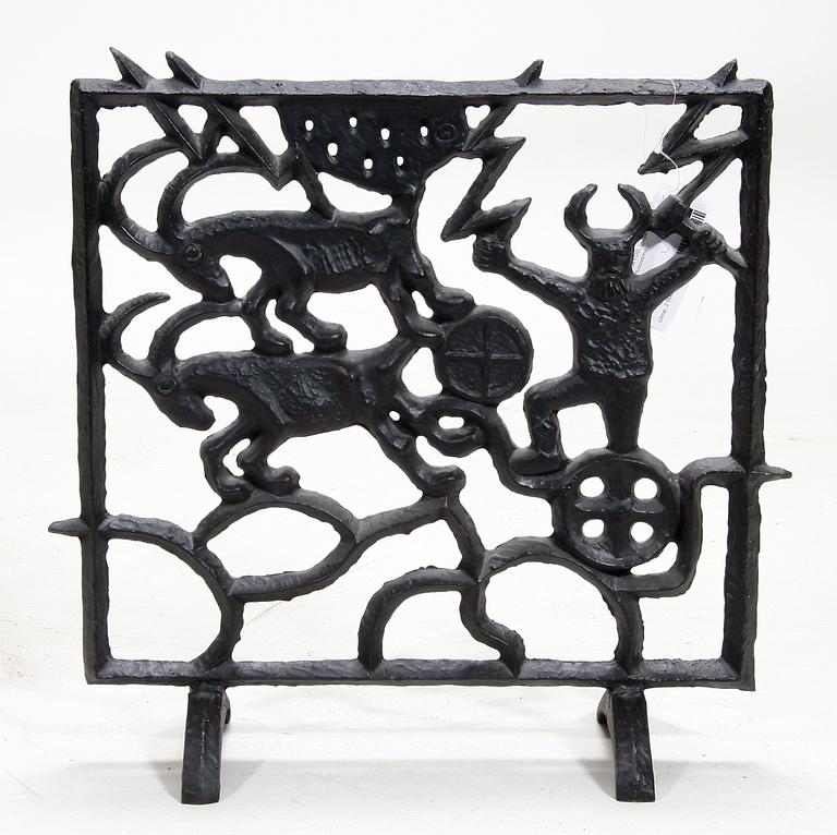 GNISTSKYDD, gjutjärn, Olle Hermansson, Husqvarna, 1960-tal.