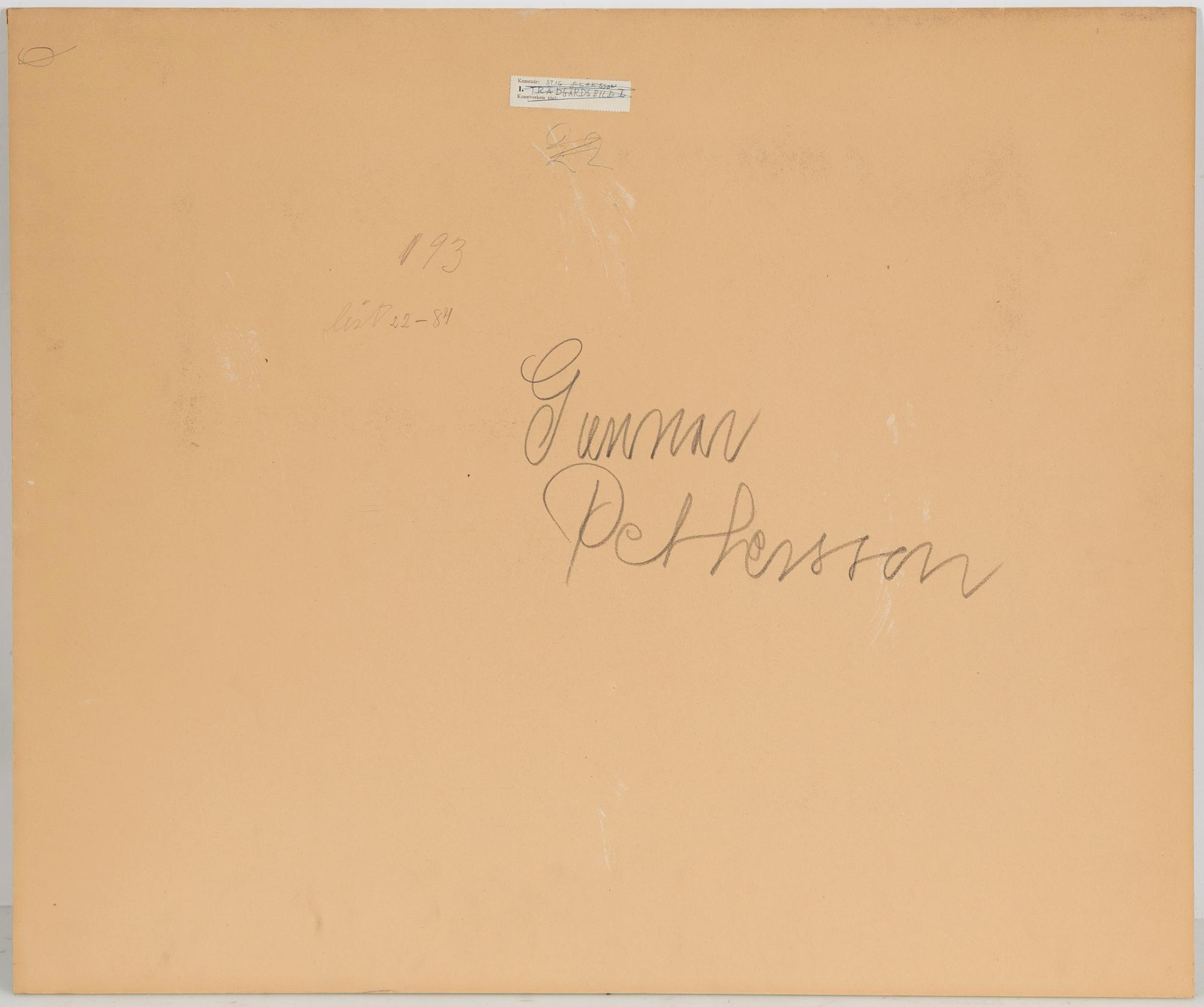 STIG CLAESSON (SLAS), blandteknik på papper, signed.