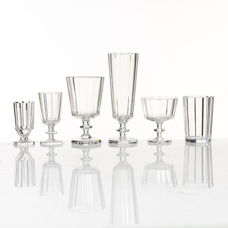 Elis Bergh, a 65-piece 'Karlberg' glass service, Kosta.