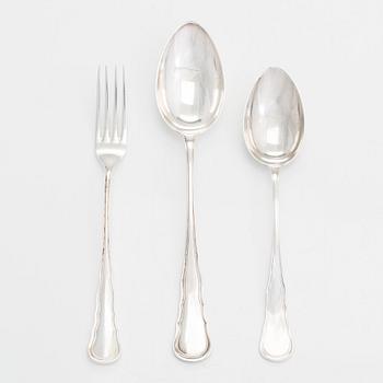 A 17-piece silver cutlery set, CG Hallberg, Stockholm, 1931-36.