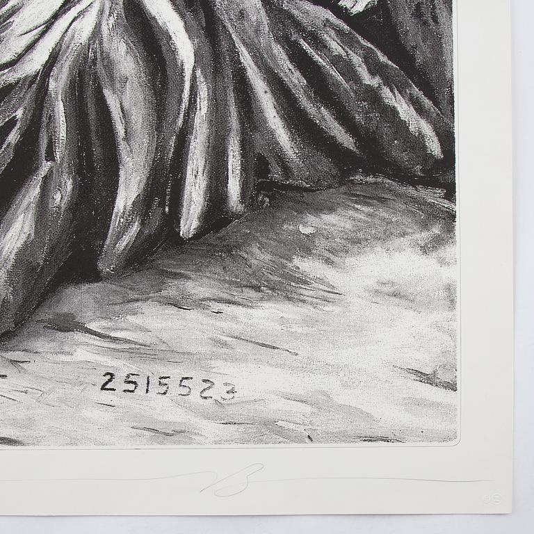 Jonathan Borofsky, lithograph in color, signed and numbered 5/20.