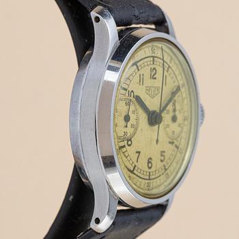 Heuer, "Monopusher", "Sector dial", ca 1935.