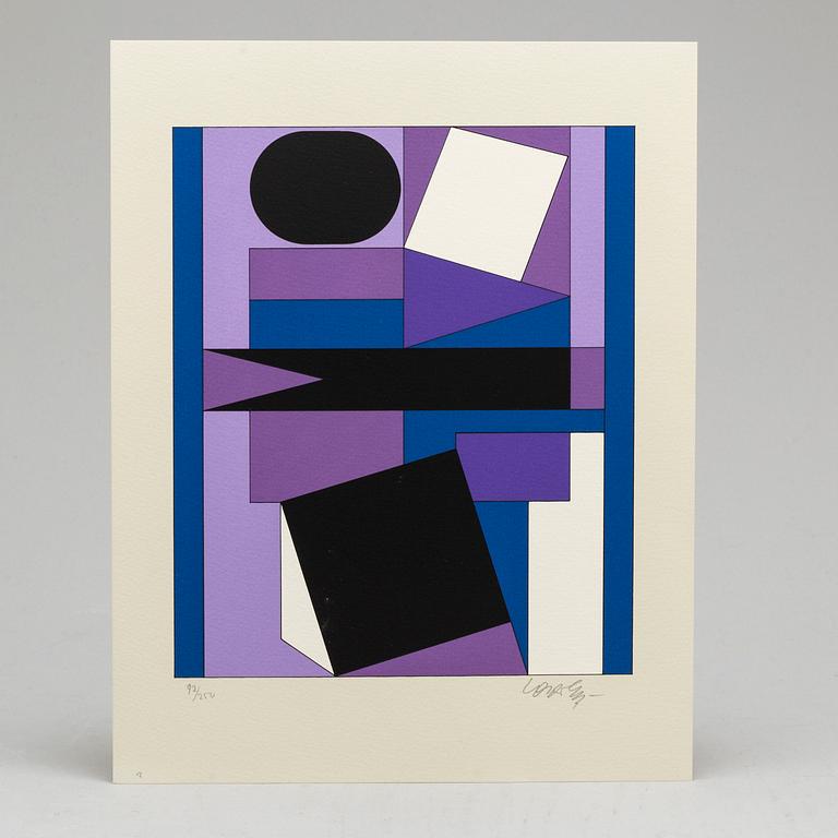 VICTOR VASARELY, seven lithographs, 1989, signed and numbered 92/200.