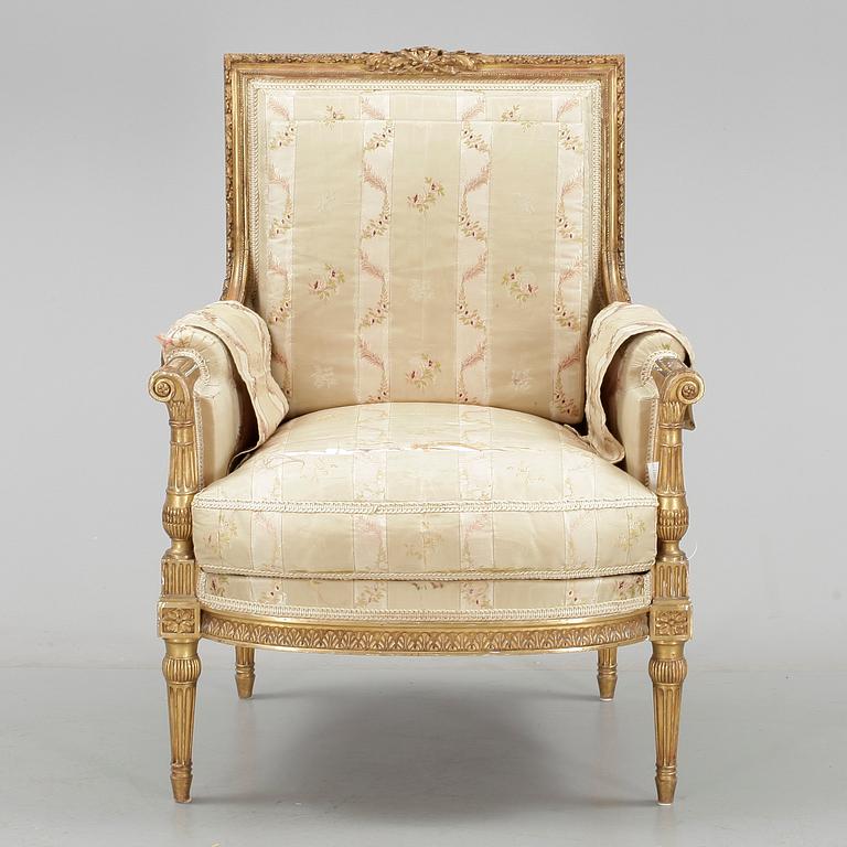 KARMSTOL, Louis XVI-stil, omkring sekelskiftet 1900.