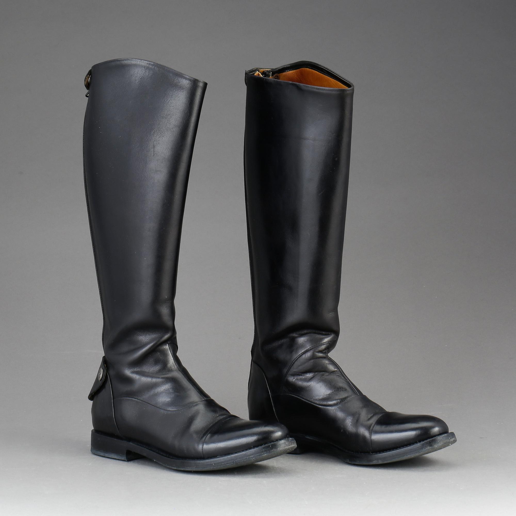 RIDSTÖVLAR, ett par, läder, Alberto Fasciani, Italien, storlek 38 1/2.