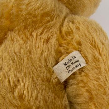A Steiff teddybear, US zone, Germany, 1950s.