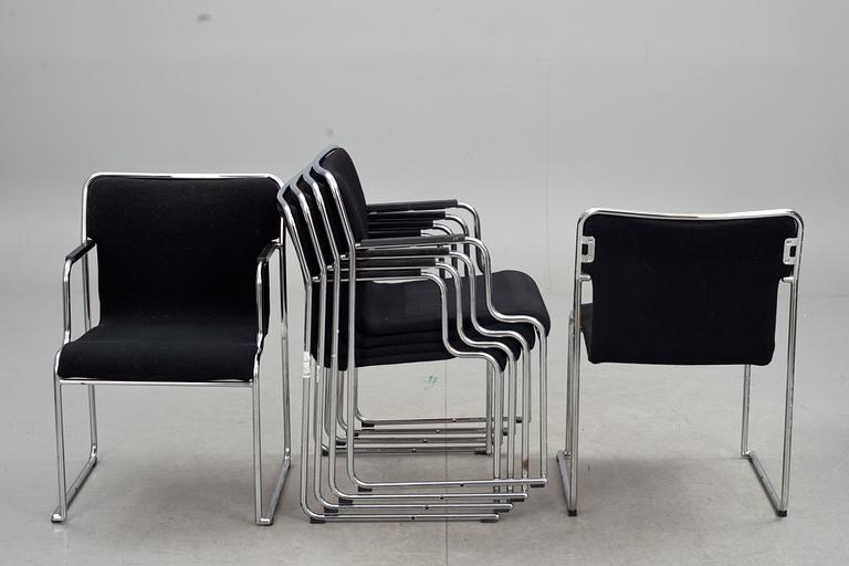 KARMSTOLAR, 6 st, Lindau & Lindekrantz, Lammhults, Sverige, 1990-tal.
