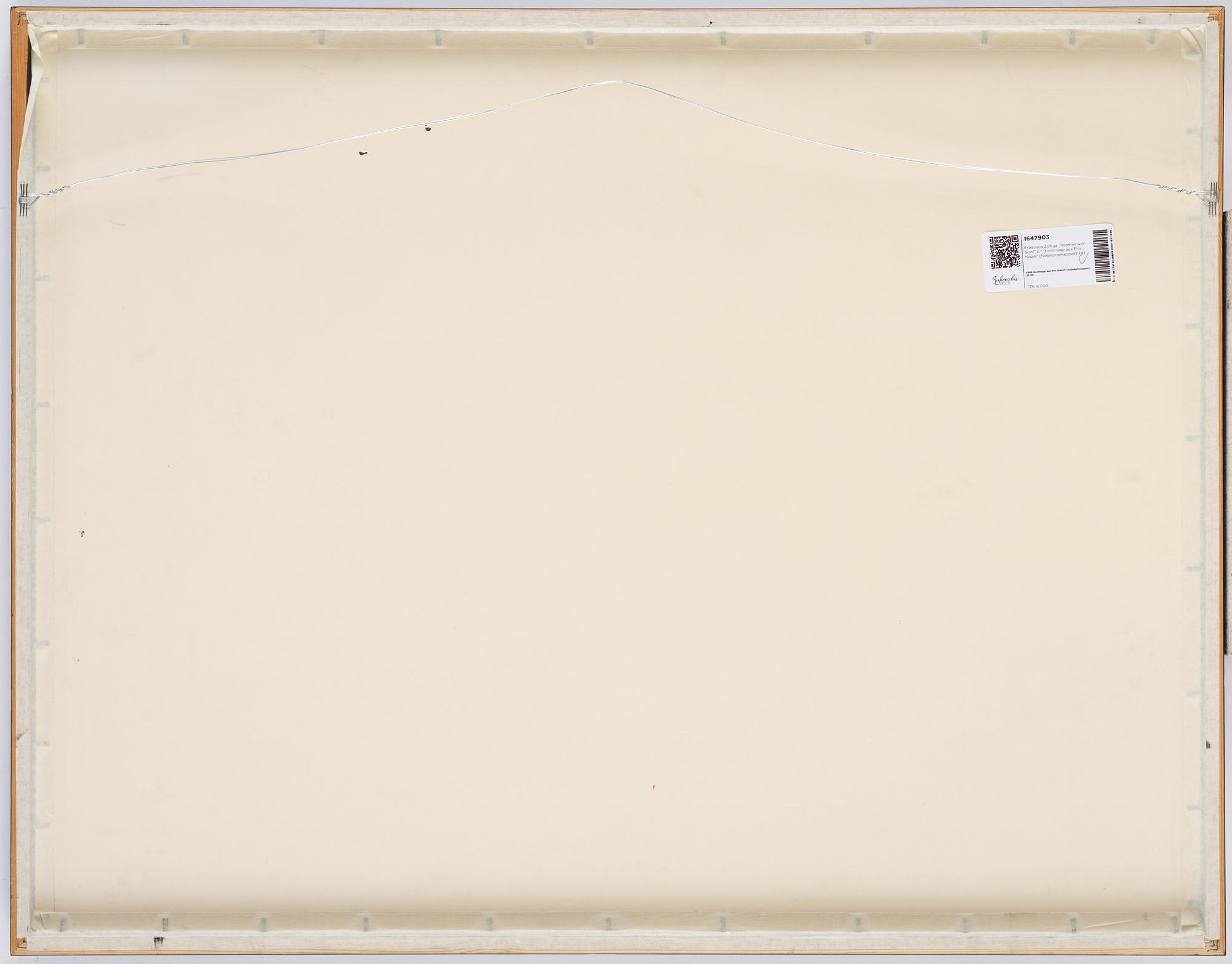 Fransisco Züniga, "Women with bowl" from: "Hommage aux Prix Nobel" (The Nobel Prize portfolio).