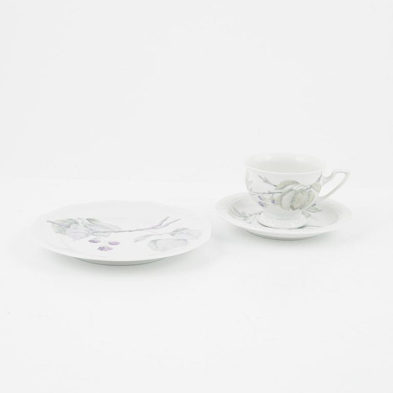 A 75-piece porcelain coffee and dinner service, 'Maria Blackberry", Rosenthal, Germany.