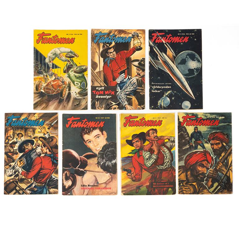 Comic books, “Fantomen”, 26 issues, 1951–1957.