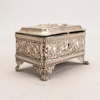 A 19th century probably German silver sugar bowl, weight 378 gr.