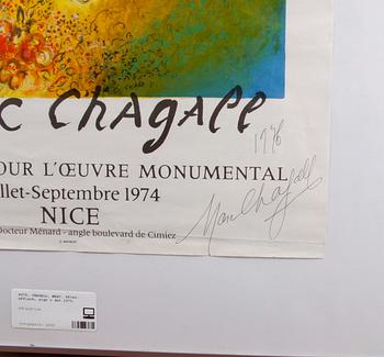 MARC CHAGALL. Efter. Affisch, sign o dat 1976.