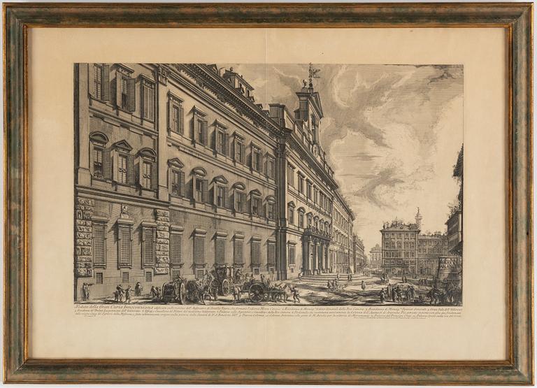 Giovanni Battista Piranesi, etchings, 4, 18/19th Century.