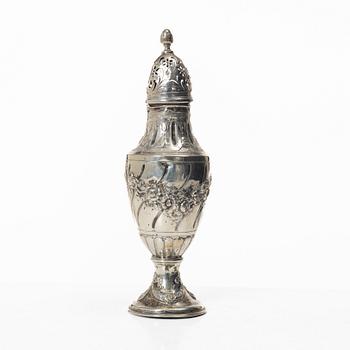 Sugar caster, silver, Louis XVI style, early 20th century.