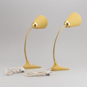 A pair of EWÅ, Värnamo table lights, mid 20th century.