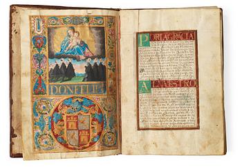 584. OFFICIELLT PROTOKOLL, handskrift, Valladolid, Spanien ca 1589.