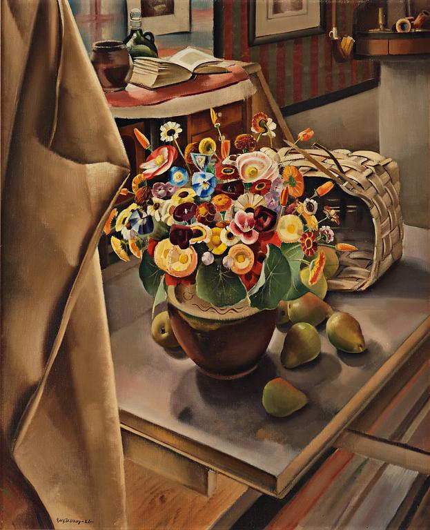 Gerhard Wihlborg, Still life with flowers.