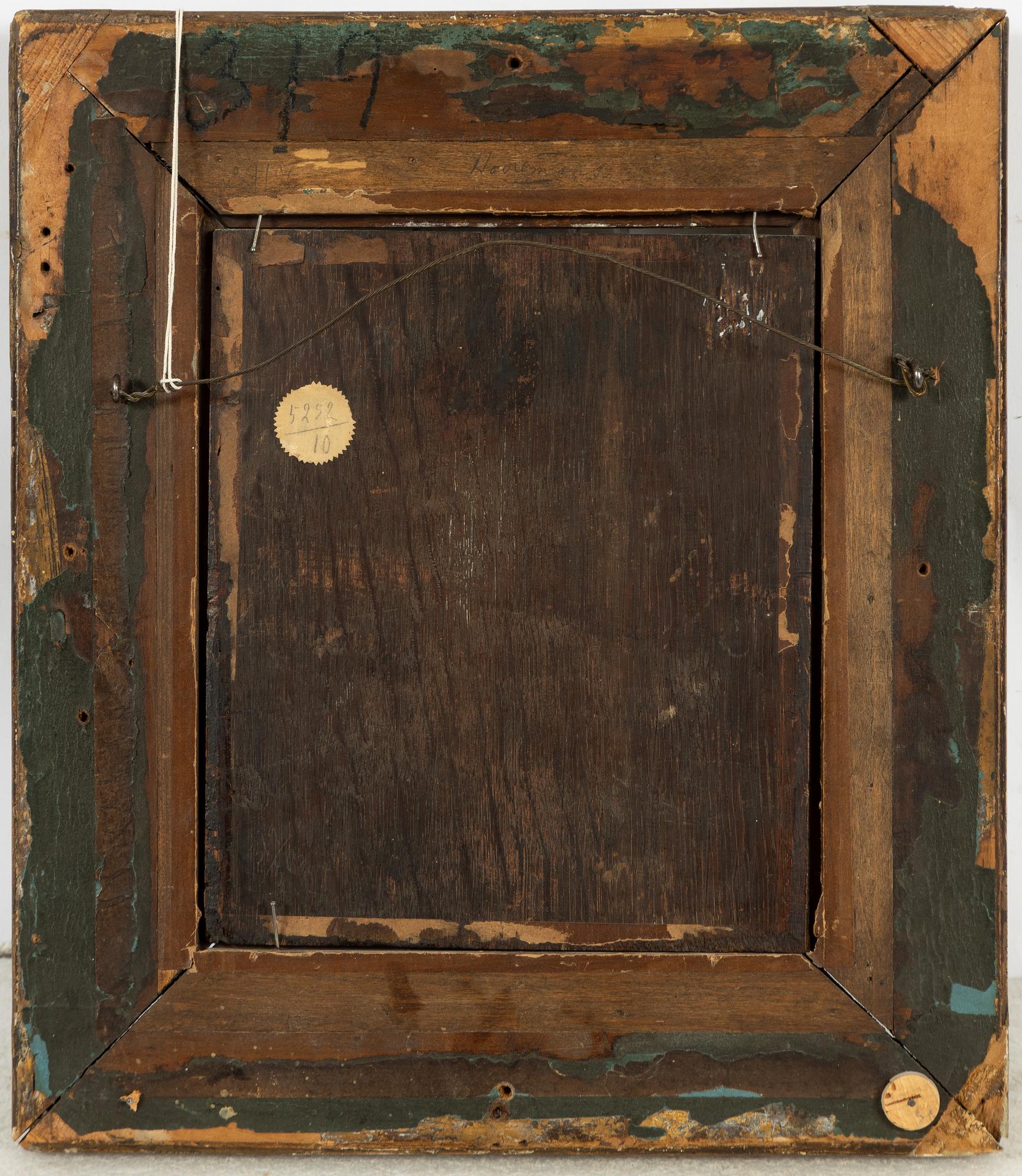 Jan Baptist Lambrechts, attributed to, Interior with a woman working in the kitchen and a man drinking wine.