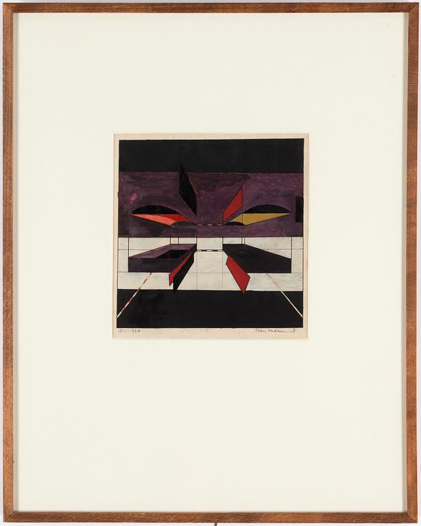 STEN EKLUND, gouache, signed and dated 1967.