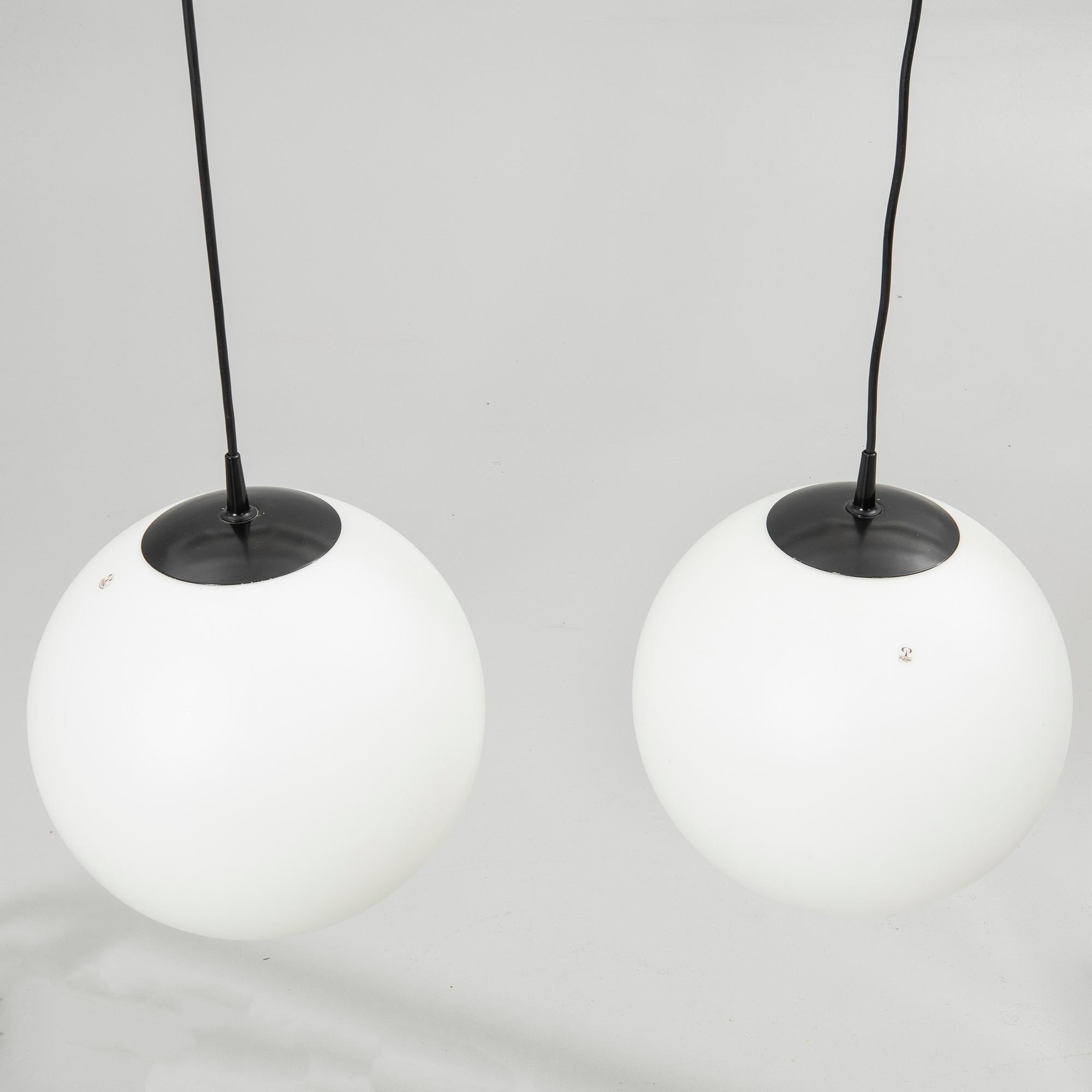 Ceiling lamps, a pair, Putzler, Germany, 20th century.