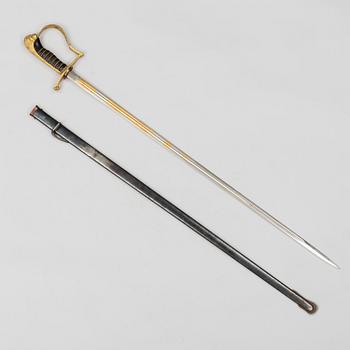 A Swedish infantry officer's sabre 1899 pattern with scabbard.