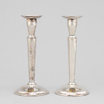 Ljusstakar, 2 par, silver, GAB, Stockholm 1965 resp Tesi, Göteborg 1974.