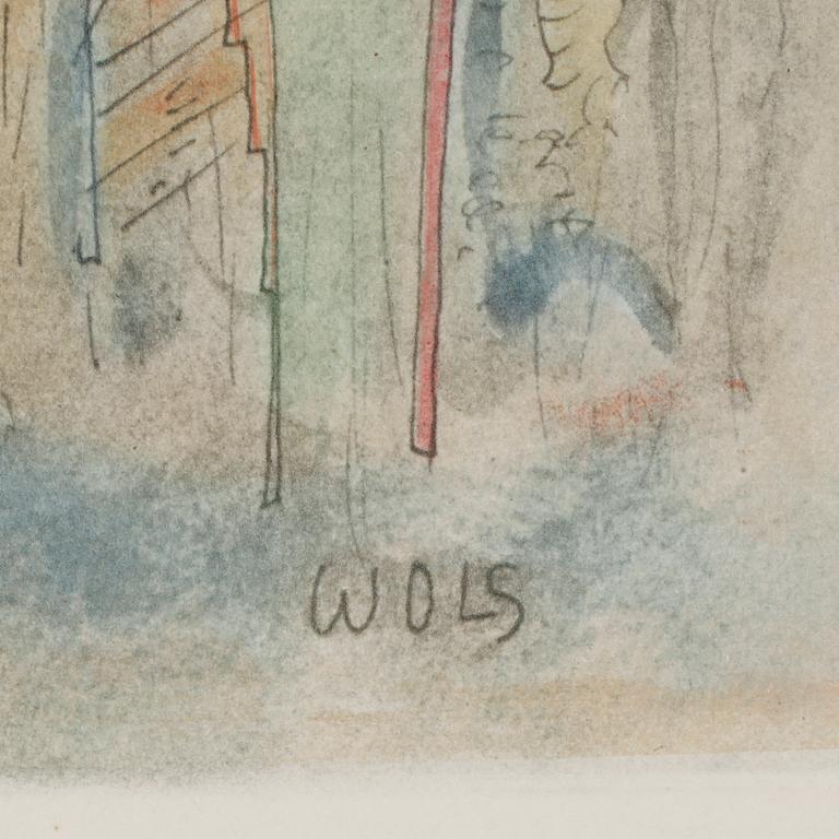 ALFRED OTTO "WOLS" SCHULZE, färgetsning, sign i trycket, epreuve H.C.