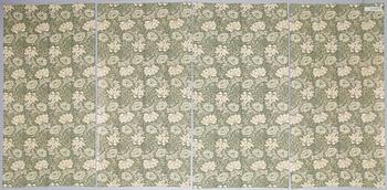 GARDINLÄNGDER, 8 st, bomull, "Chrysantemum", William Morris.